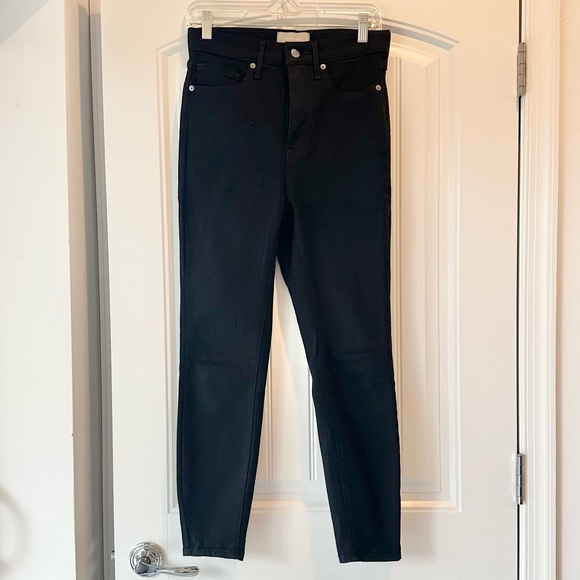 ✨EVERLANE the Way-High Skinny Jean in Blackest Black Denim Women’s Size 28 Crop✨ - Picture 2 of 5